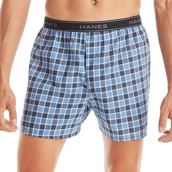 Hanes Men's Tagless Boxer Briefs Woven with Exposed Waistband XL 12 Pack - Picture 2 of 16
